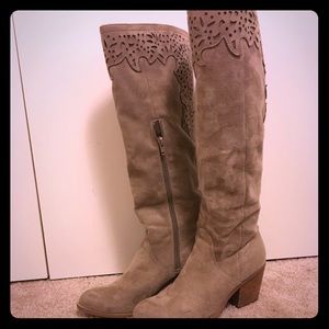 Knee high booties